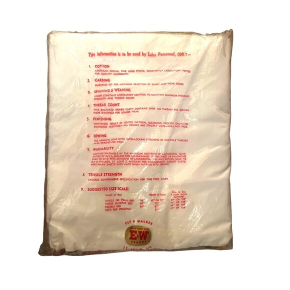 NOS Vintage FOXCROFT Burlington FINE MUSLIN White Flat Double Bed Sheet 81 x 99 - Picture 2 of 3